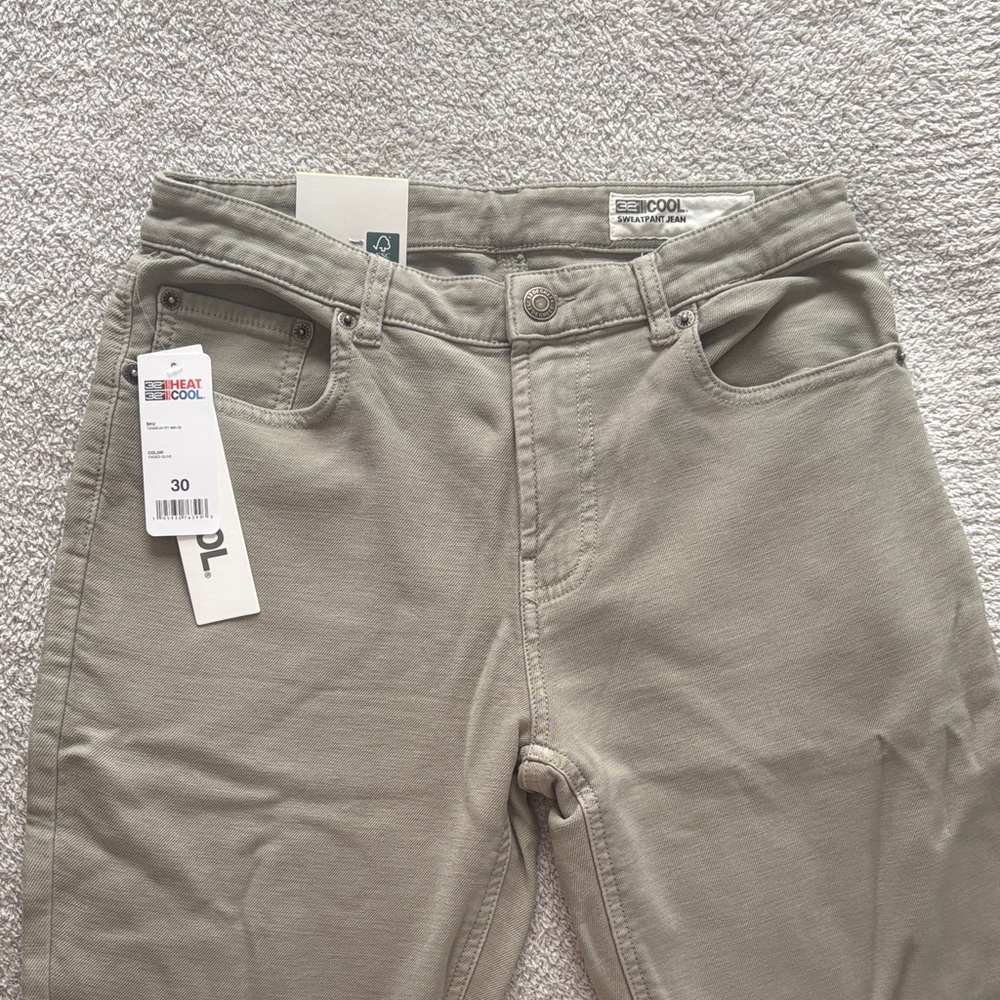 32 Degrees Men's Olive Slim Straight Jeans